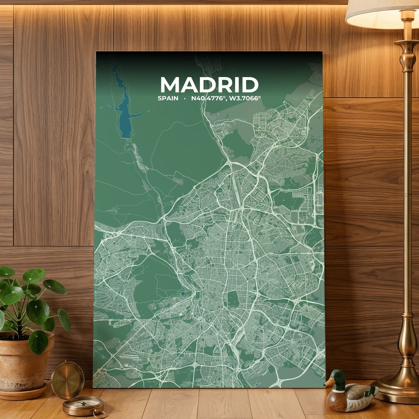 Madrid Mist Map Poster