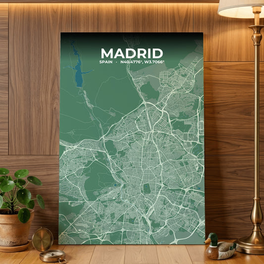 Madrid Mist Map Poster