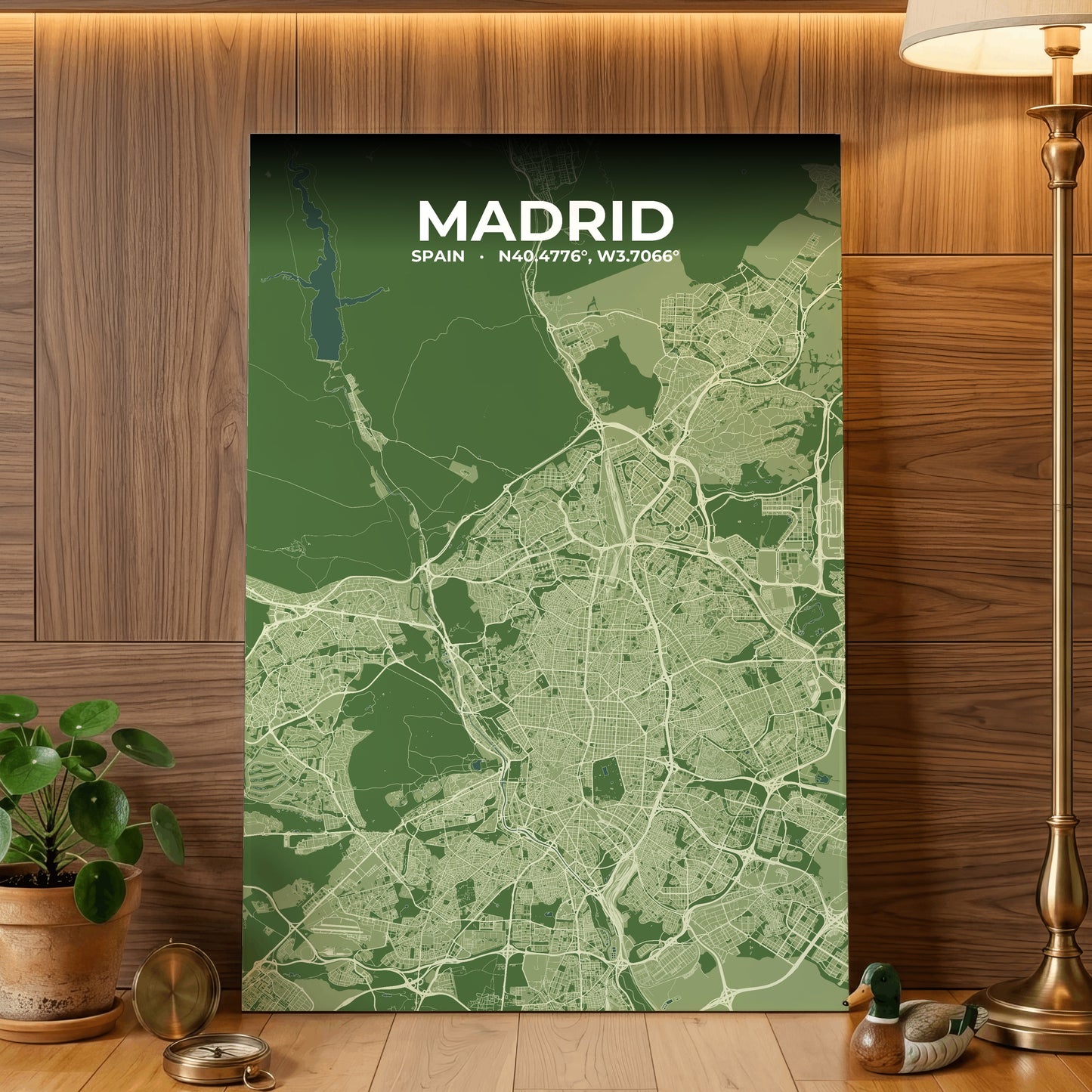Madrid Clay Map Poster