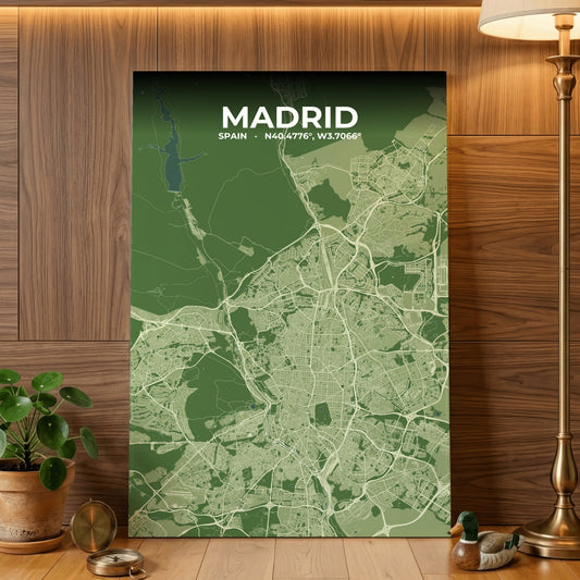 Madrid Clay Map Poster