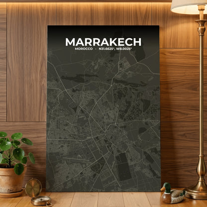 Marrakech Sable Map Poster