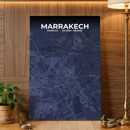 Marrakech Tide Map Poster