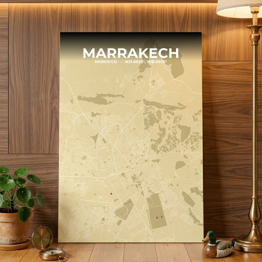 Marrakech Ember Map Poster