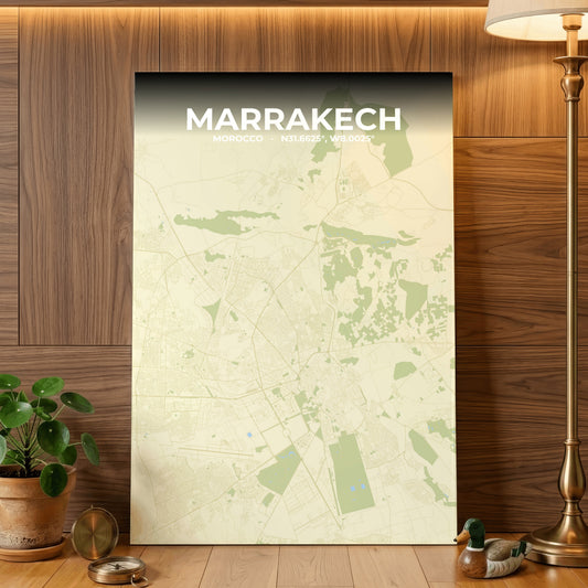 Marrakech Drift Map Poster