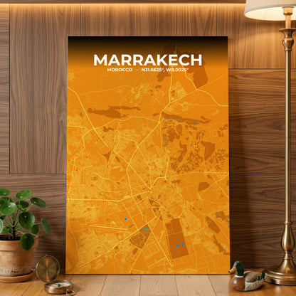 Marrakech Scorch Map Poster
