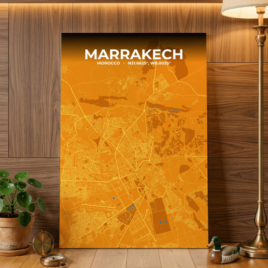 Marrakech Scorch Map Poster