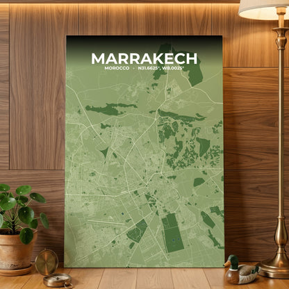Marrakech Clay Map Poster