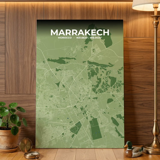 Marrakech Clay Map Poster