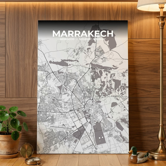 Marrakech Ash Map Poster