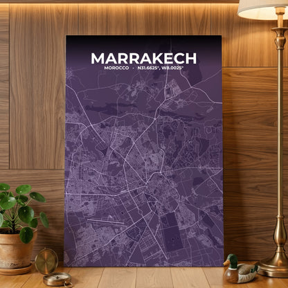 Marrakech Dusk Map Poster