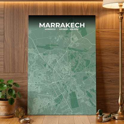 Marrakech Mist Map Poster