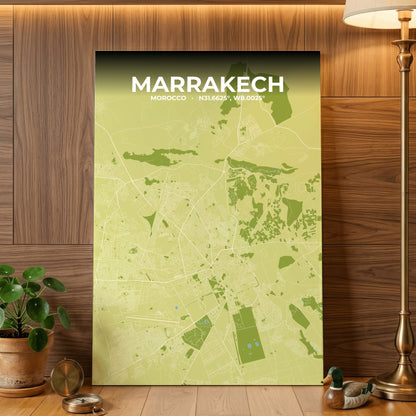 Marrakech Fern Map Poster