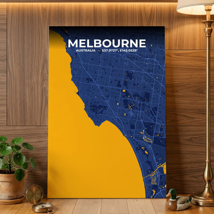 Melbourne Ink Map Poster