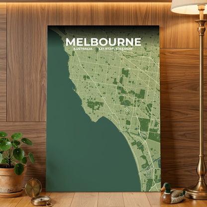 Melbourne Clay Map Poster