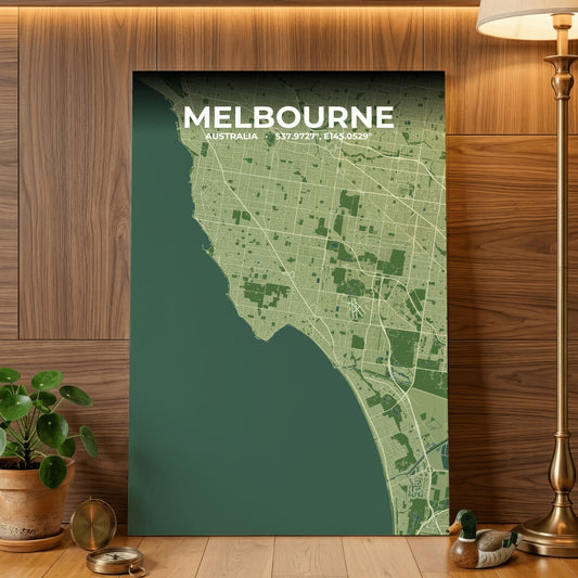 Melbourne Clay Map Poster