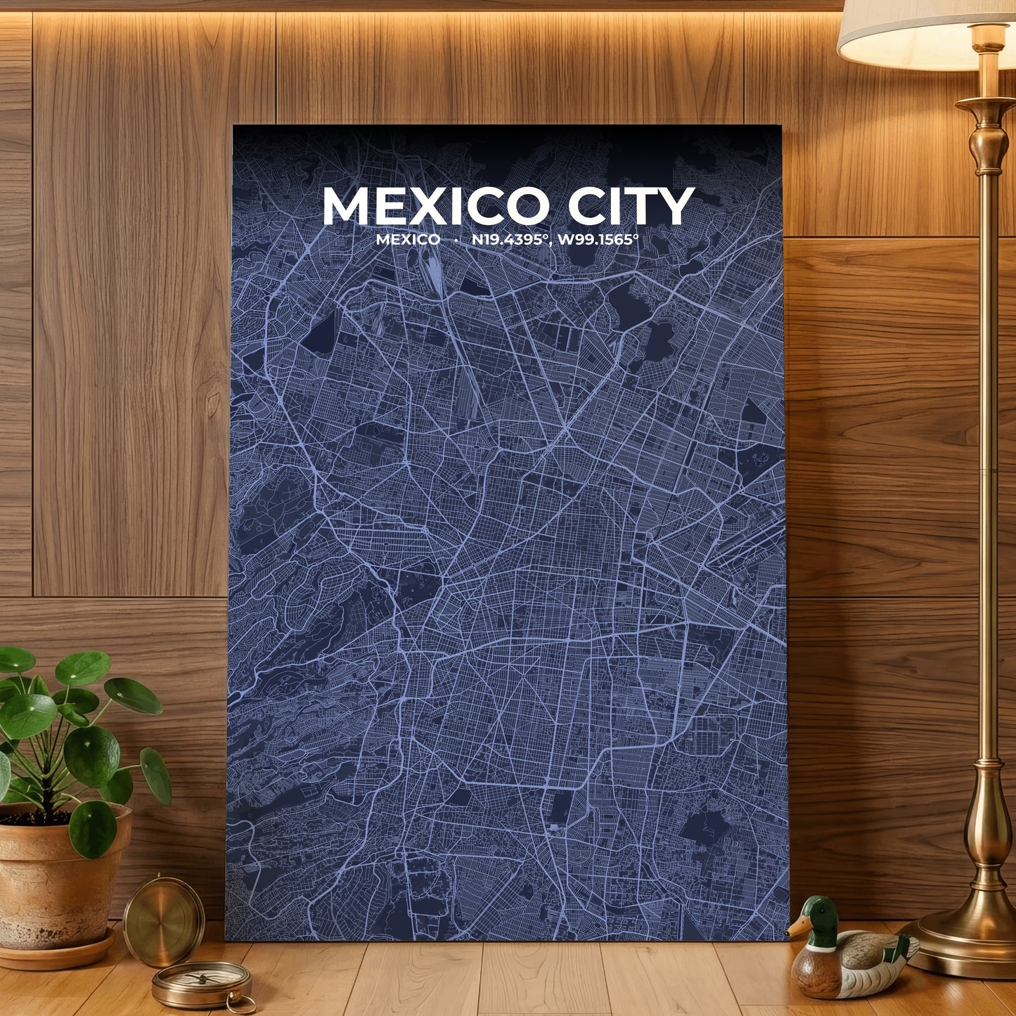 Mexico City Tide Map Poster