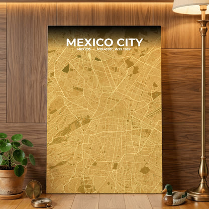 Mexico City Forge Map Poster