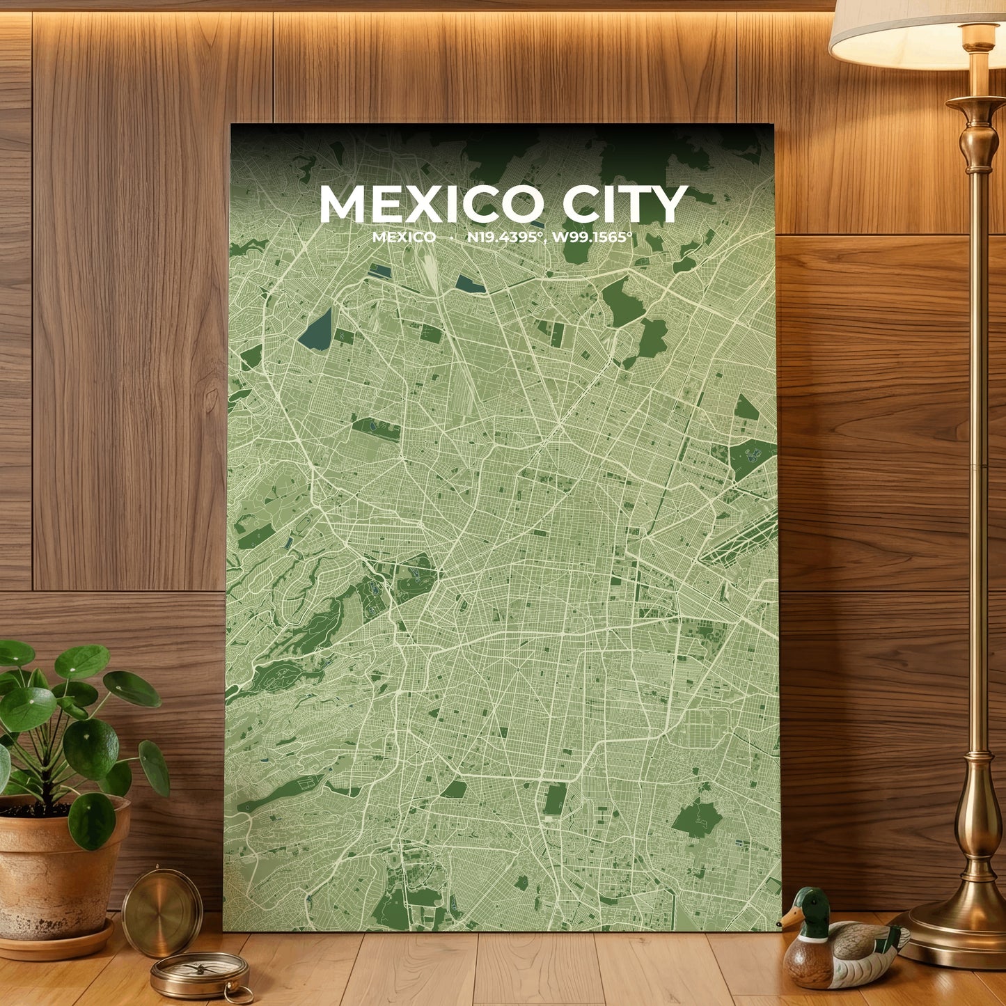 Mexico City Clay Map Poster