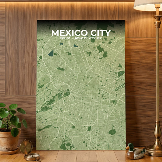 Mexico City Clay Map Poster