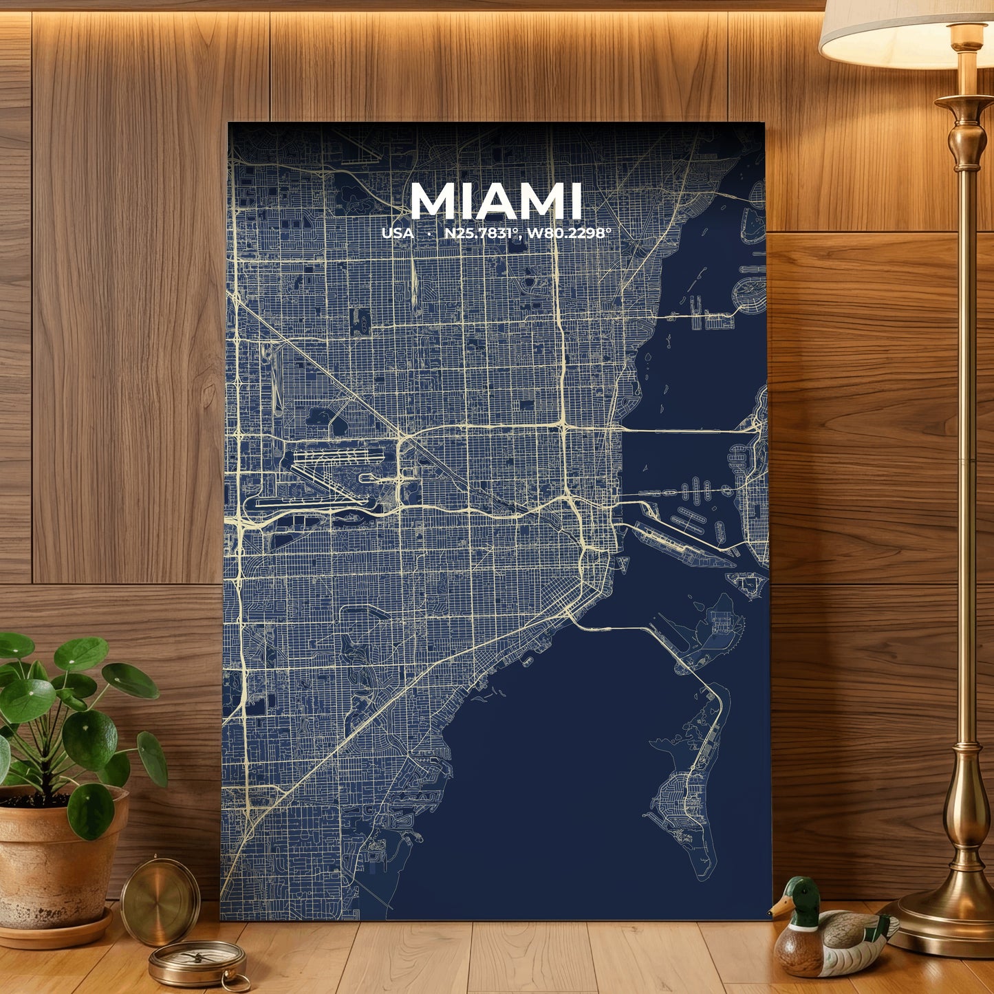 Miami Anchor Map Poster