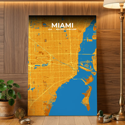 Miami Scorch Map Poster