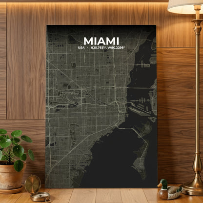 Miami Sable Map Poster