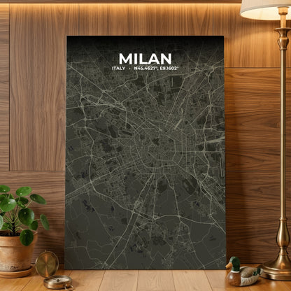 Milan Sable Map Poster