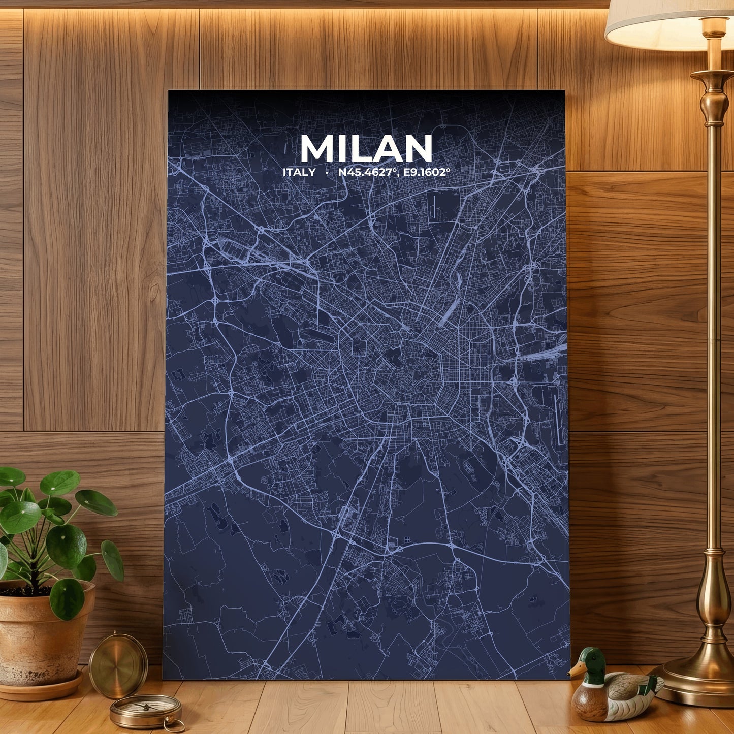 Milan Tide Map Poster