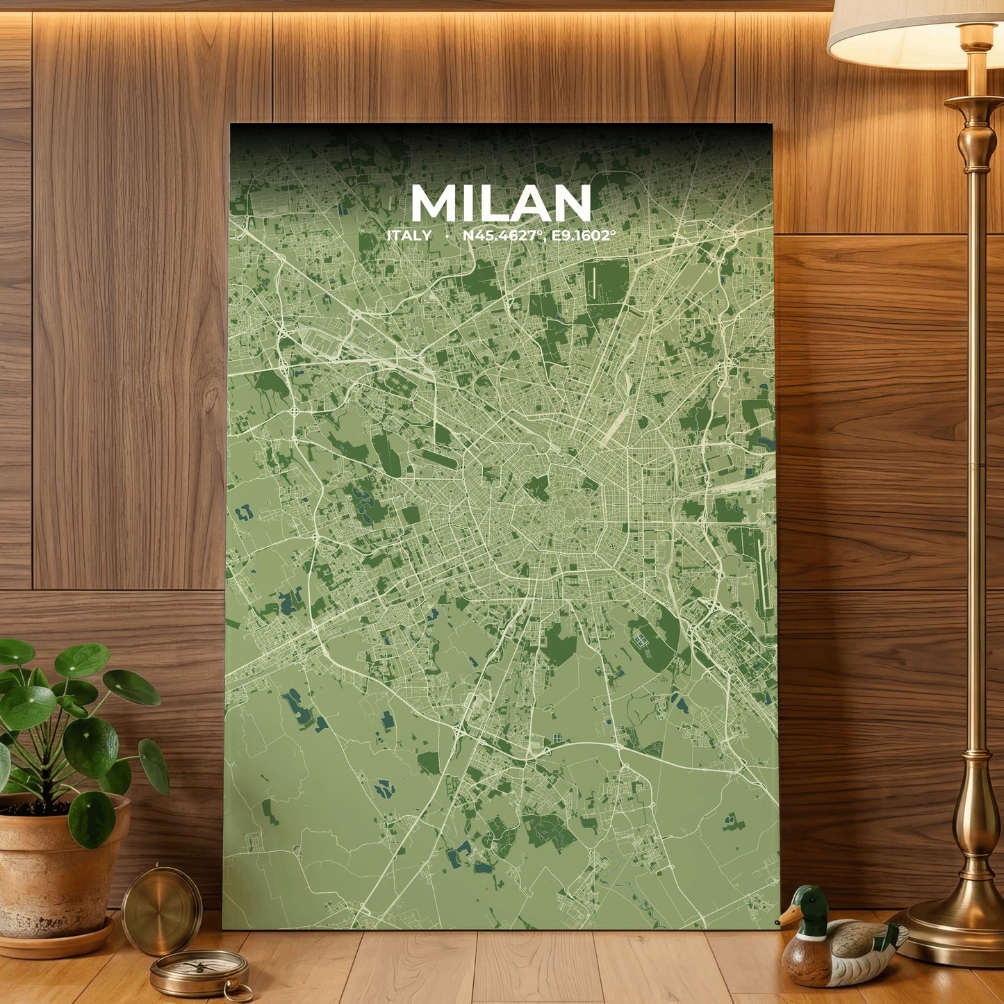 Milan Clay Map Poster