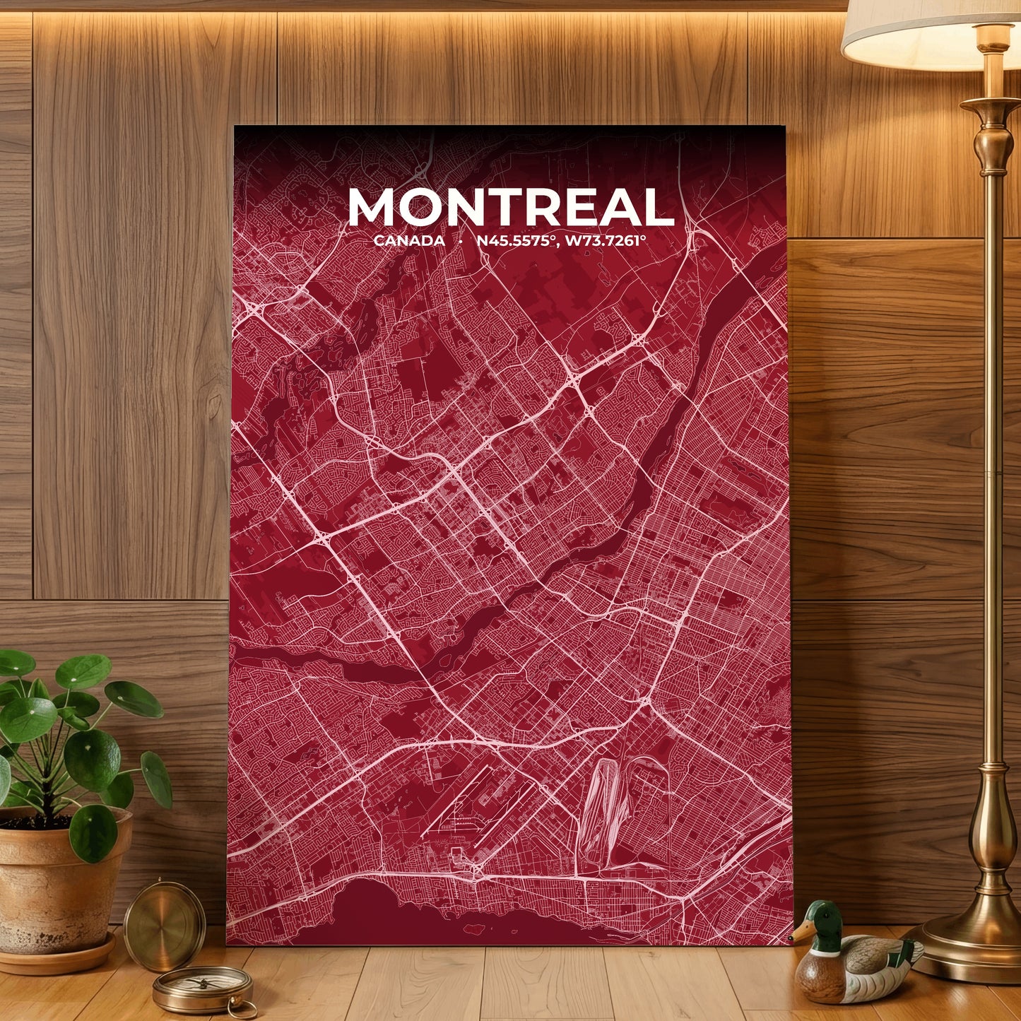 Montreal Garnet Map Poster