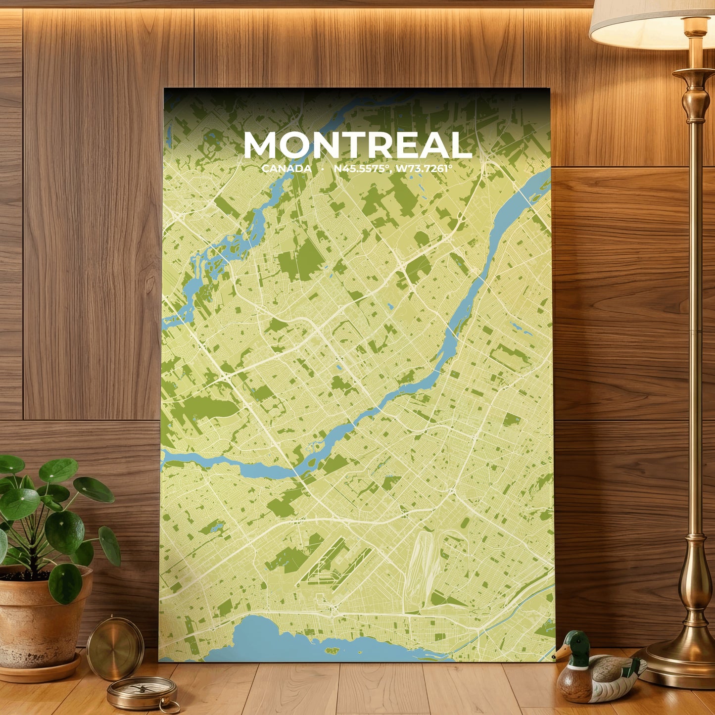 Montreal Fern Map Poster