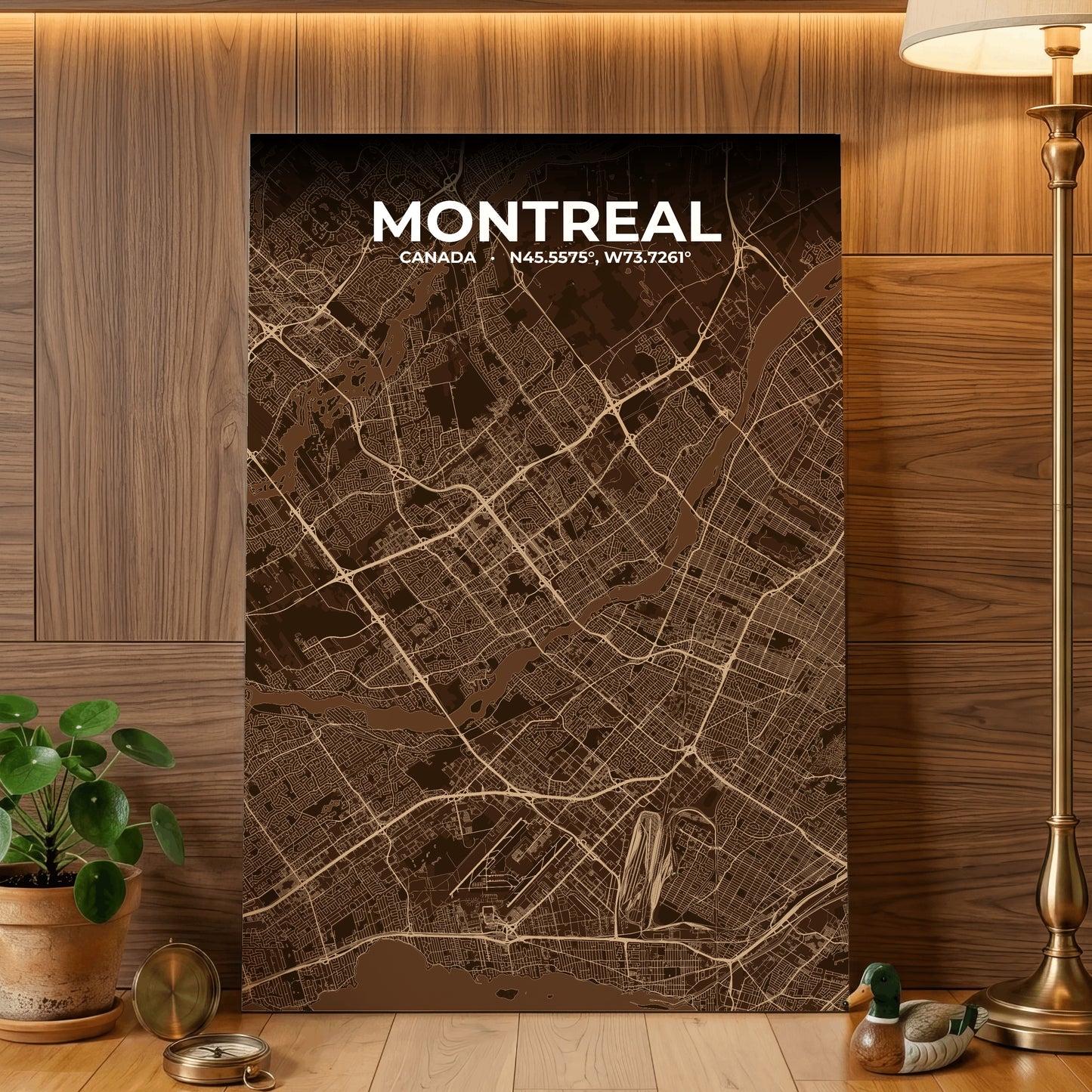 Montreal Plum Map Poster