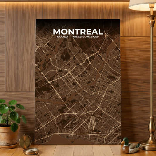 Montreal Plum Map Poster