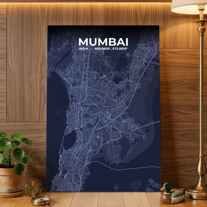 Mumbai Tide Map Poster