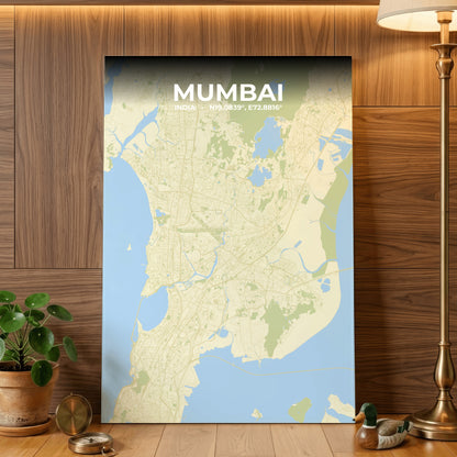 Mumbai Drift Map Poster
