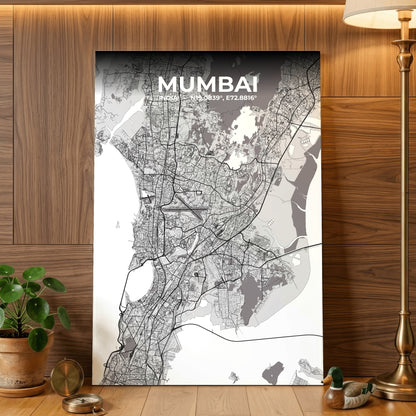 Mumbai Ash Map Poster