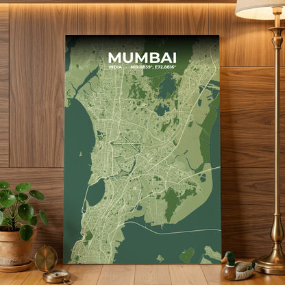 Mumbai Clay Map Poster