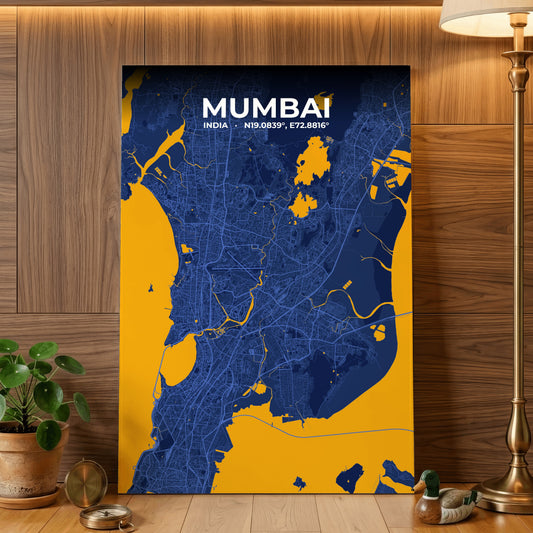 Mumbai Ink Map Poster