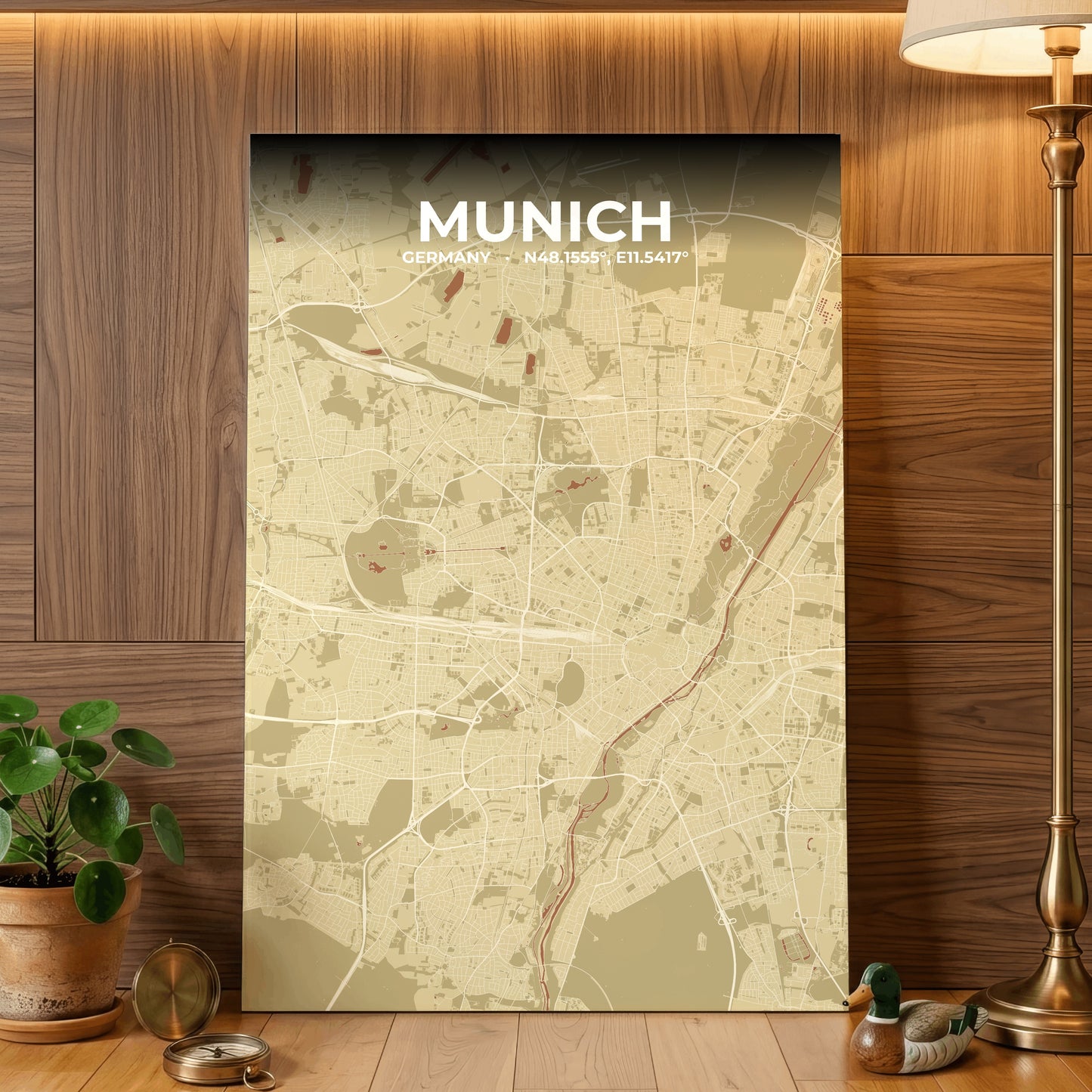 Munich Ember Map Poster