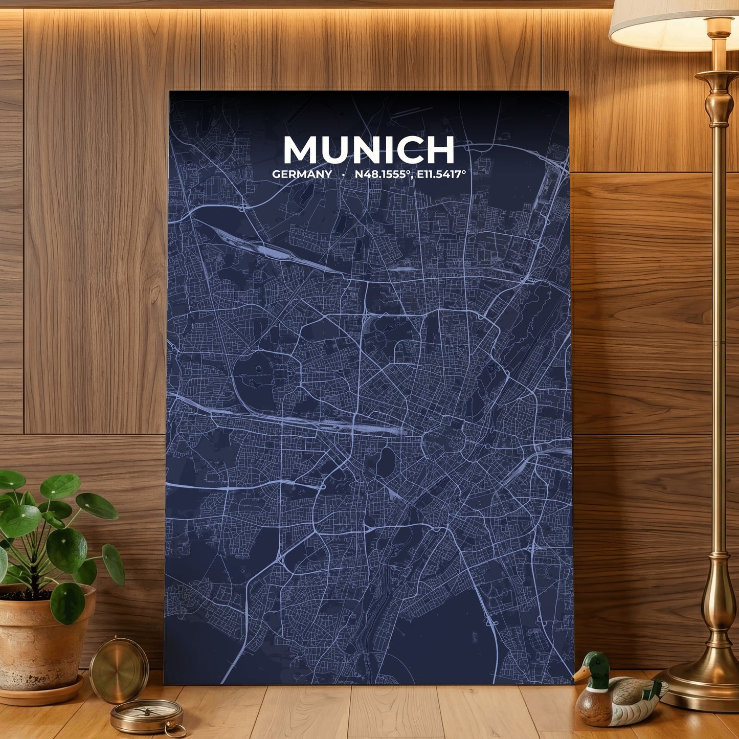 Munich Tide Map Poster