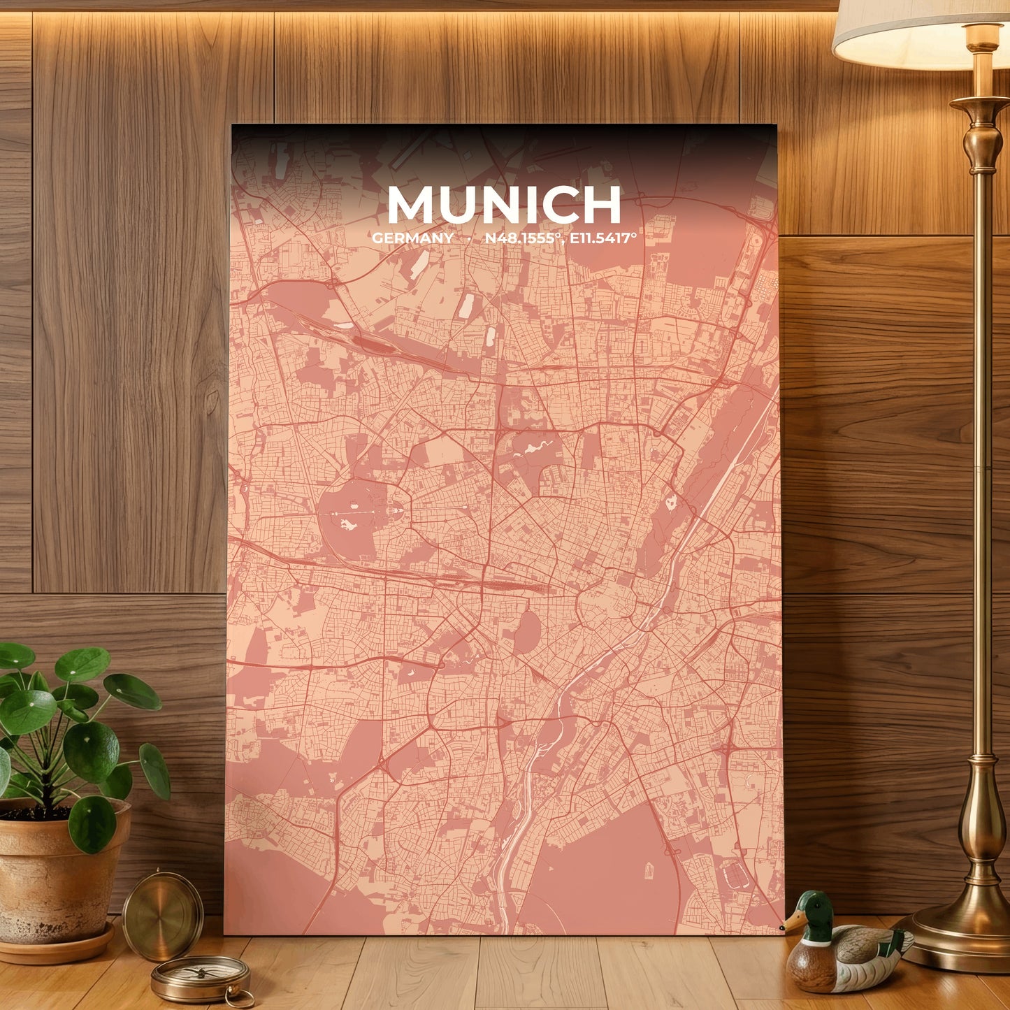 Munich Blush Map Poster