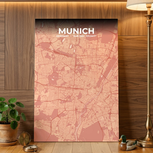 Munich Blush Map Poster