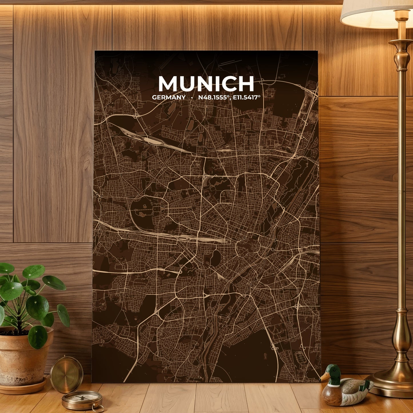 Munich Plum Map Poster