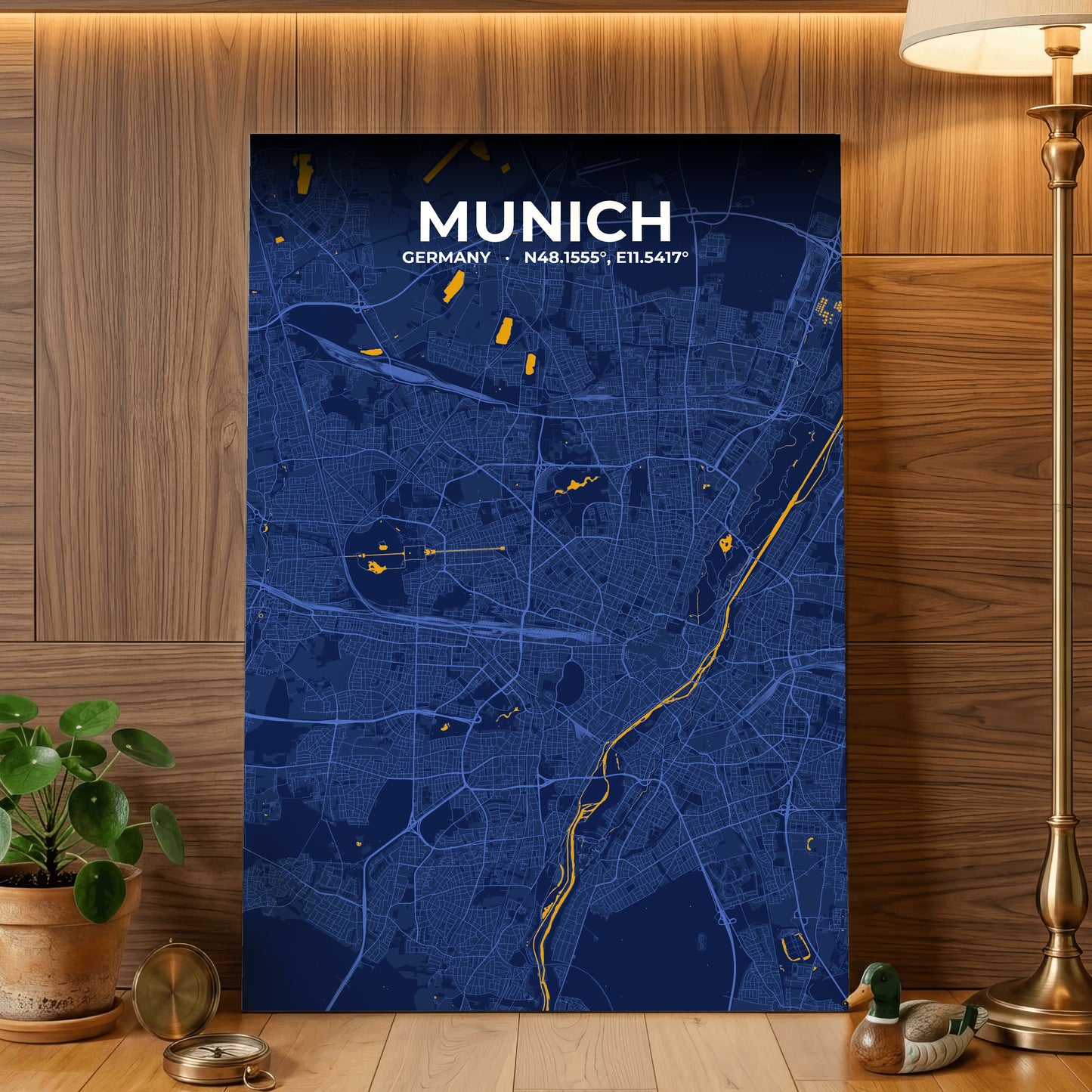 Munich Ink Map Poster