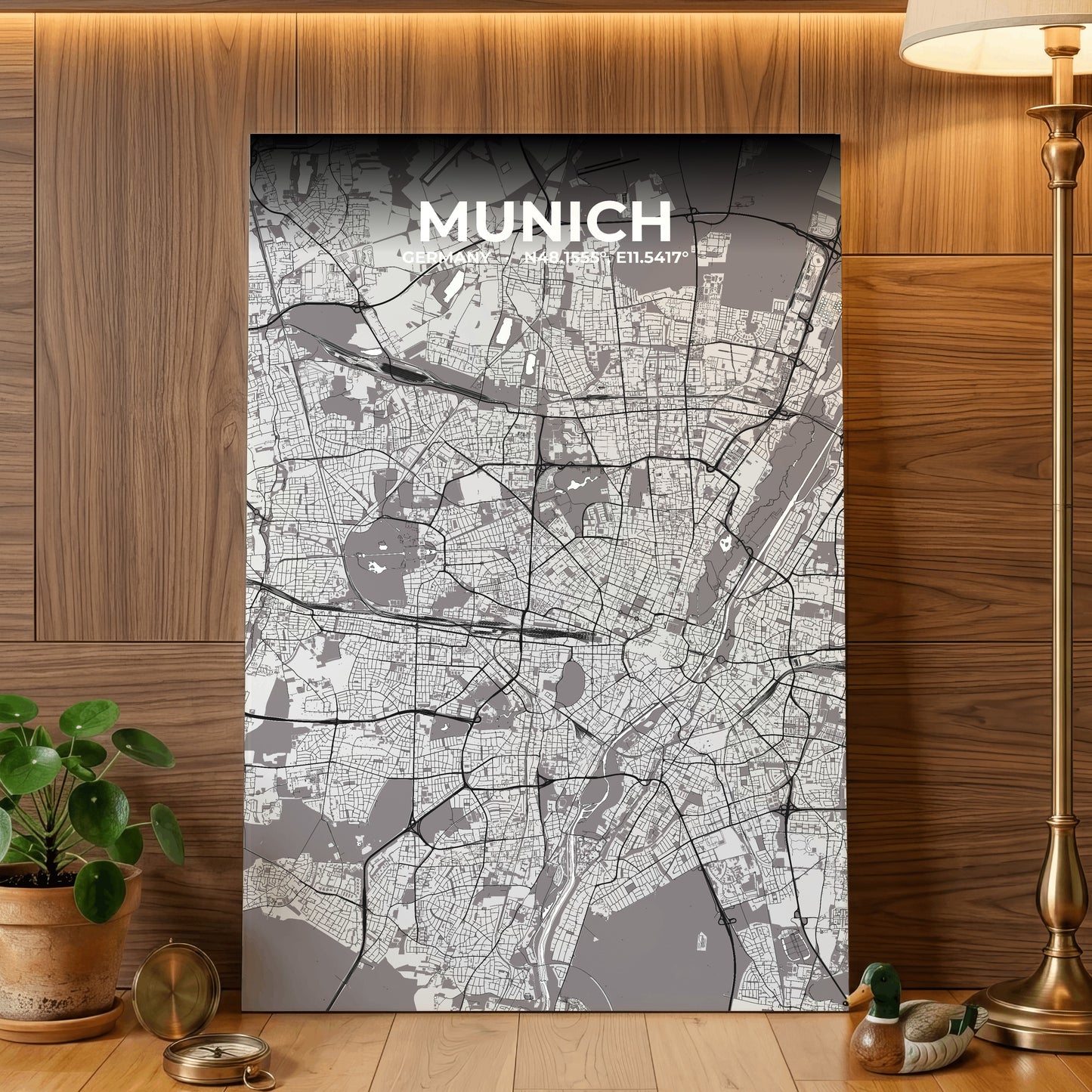 Munich Ash Map Poster