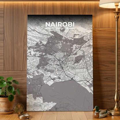 Nairobi Ash Map Poster