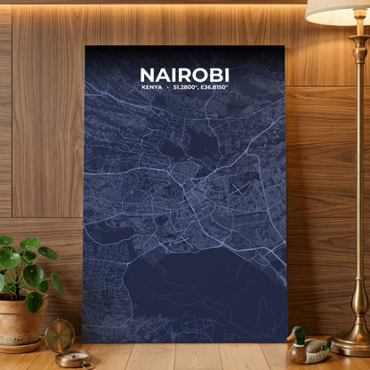 Nairobi Tide Map Poster