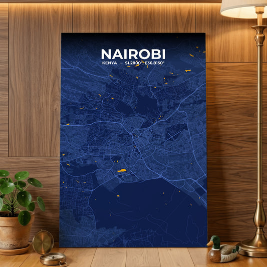 Nairobi Ink Map Poster