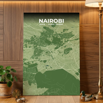 Nairobi Clay Map Poster