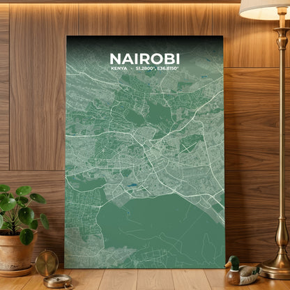 Nairobi Mist Map Poster